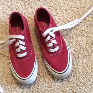 Red sneakers